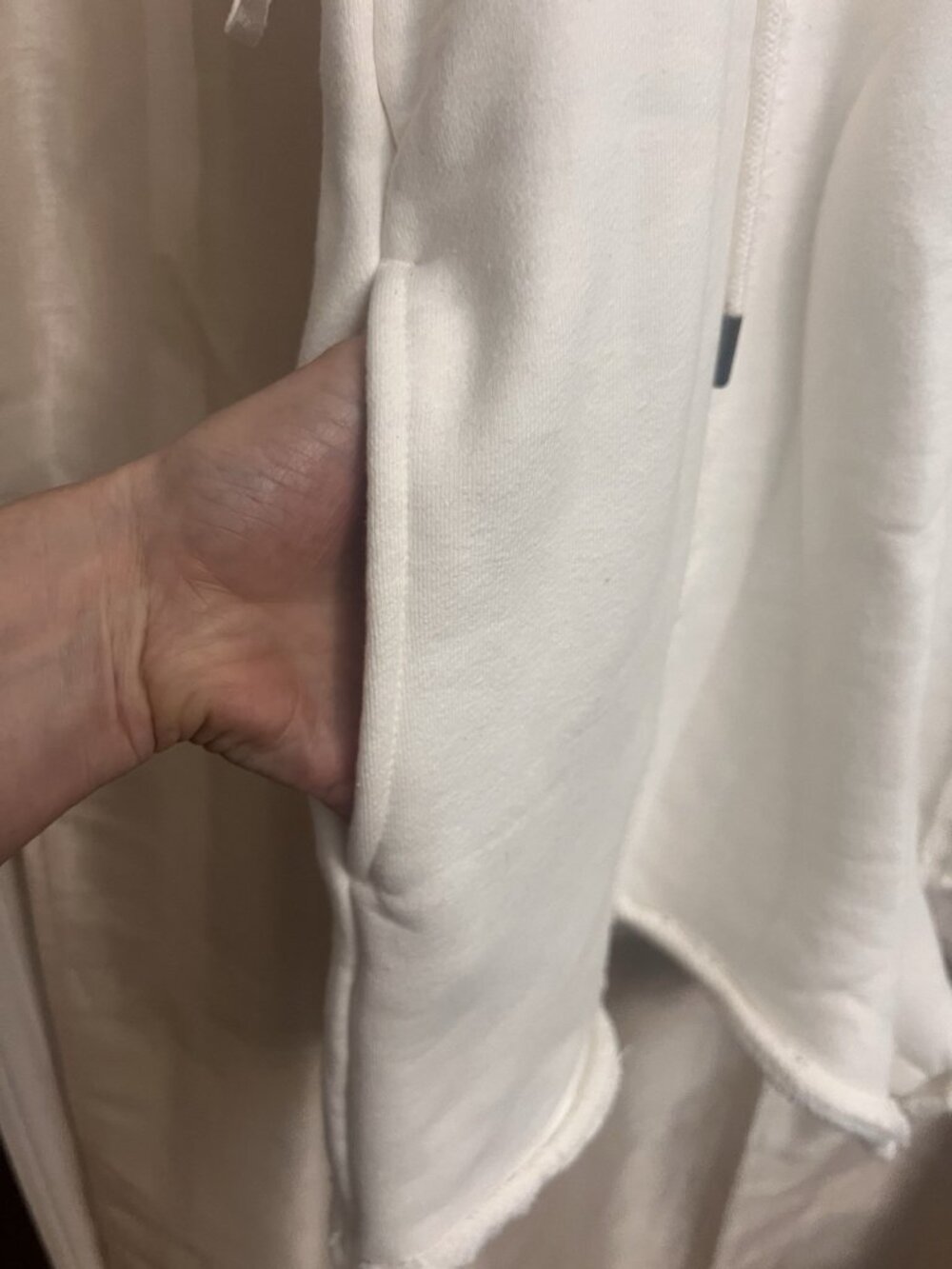 FP Movement Free People Athleisure White Fleece Hooded Jumpsuit Romper Medium. N - Picture 4 of 9